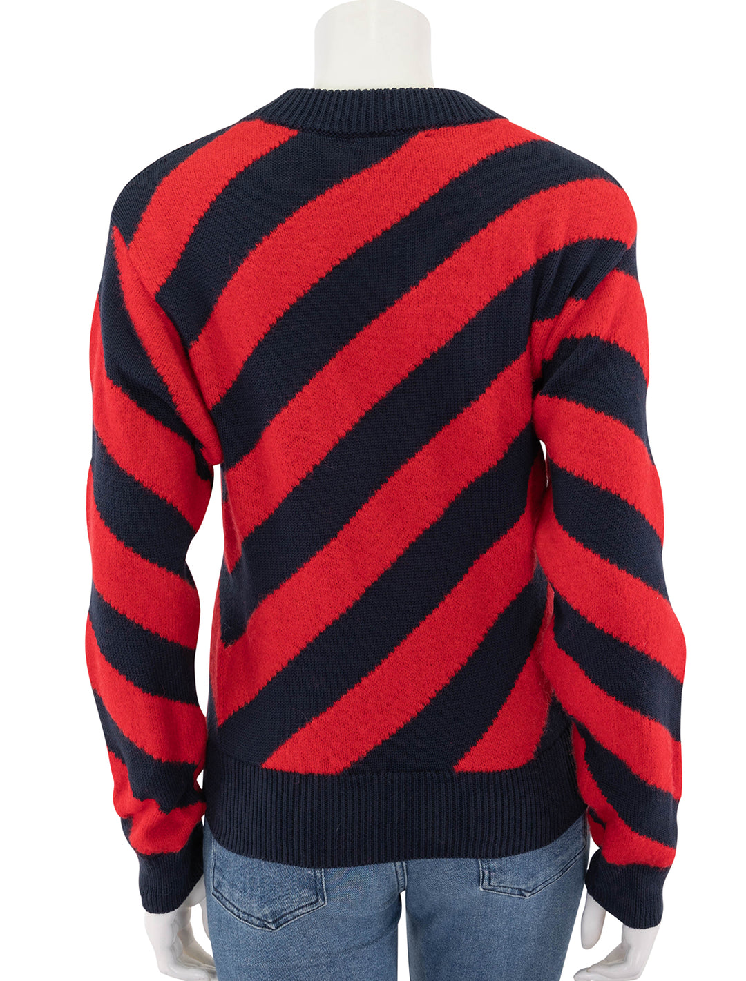 fabienne stripe sweater in red and navy