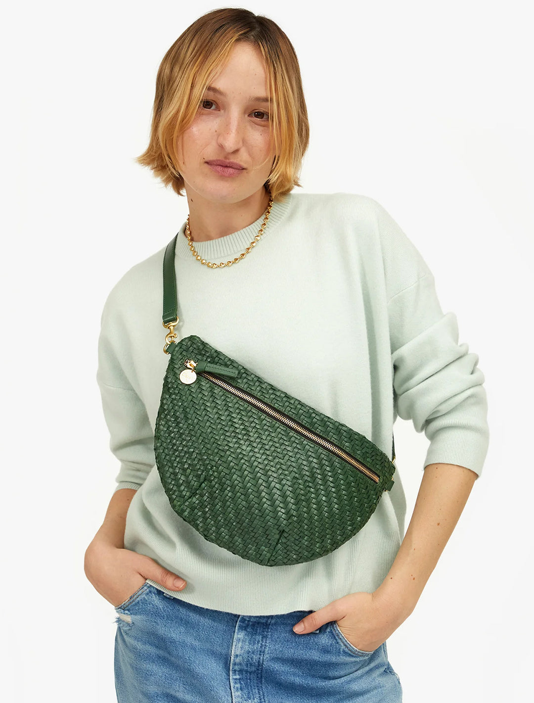 grande fanny in evergreen woven