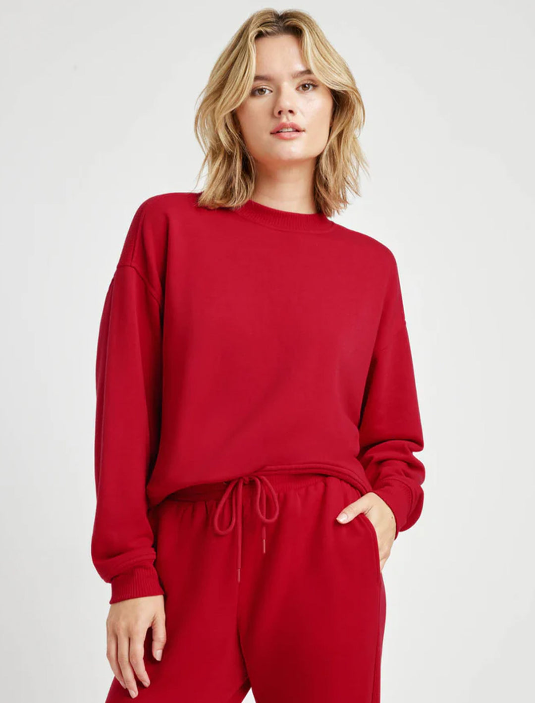 tia supersoft sweatshirt in ruby