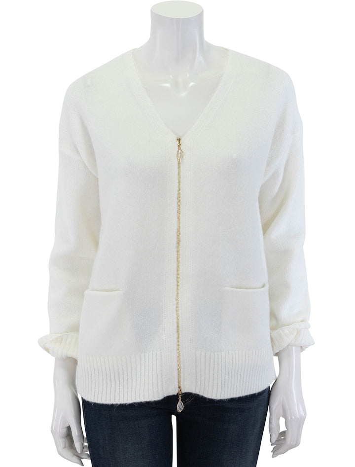 zeena zip cardi in snow