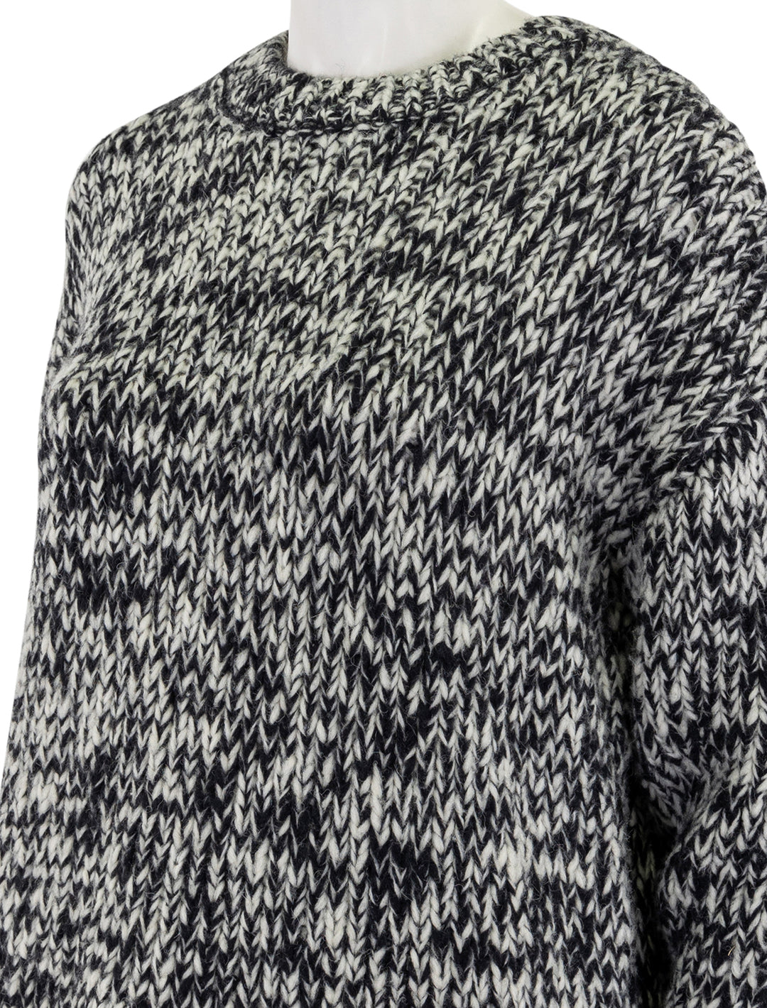 sydney crew sweater in black and white