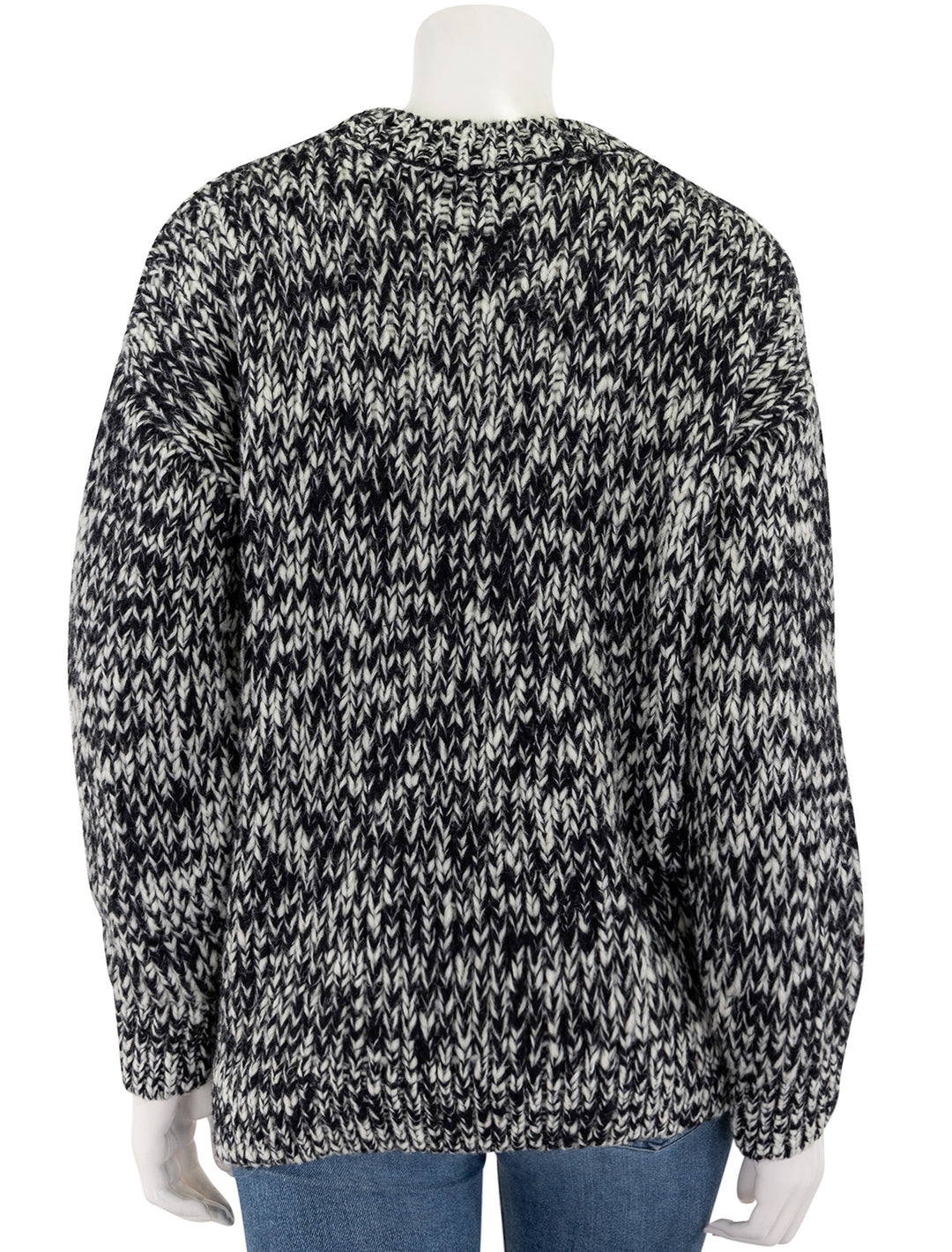 sydney crew sweater in black and white