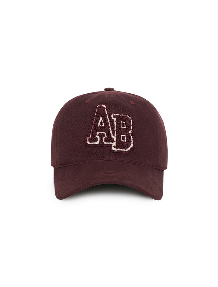 jeremy baseball letterman cap in burgundy