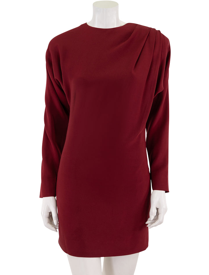 haven dress in cabernet