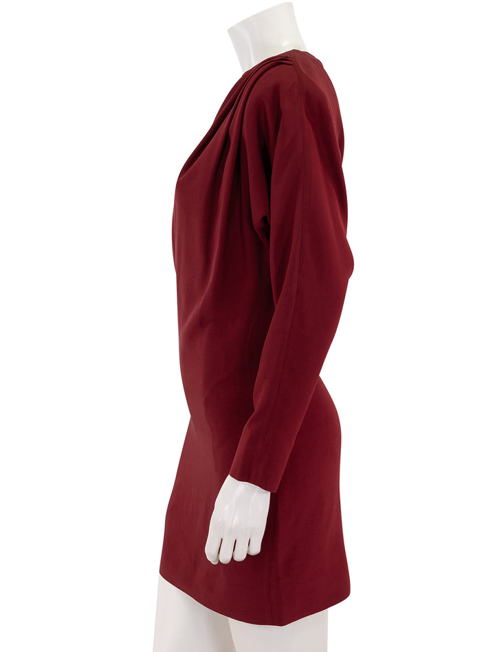 haven dress in cabernet