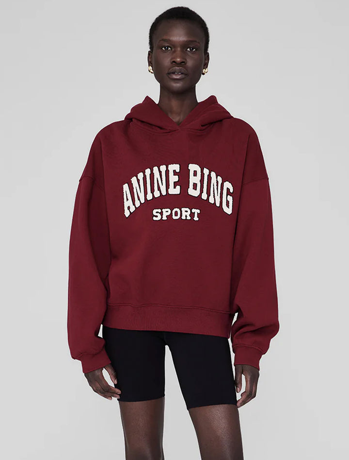 alec hoodie sport in cabernet