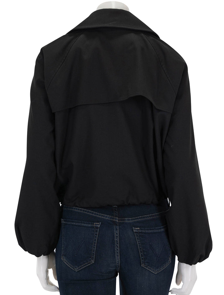 Back view of Rails' north jacket in black.