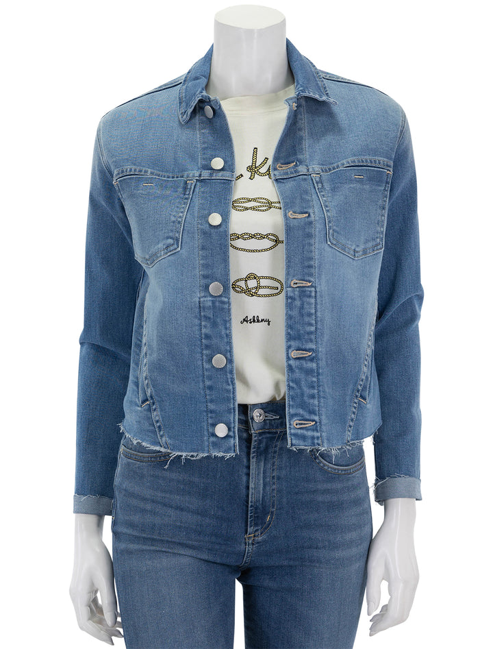 Front view of L'agence's janelle slim jacket in alamo.