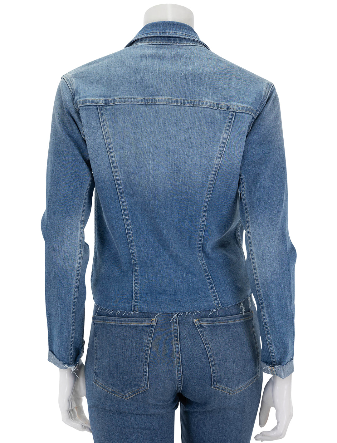 Back view of L'agence's janelle slim jacket in alamo.