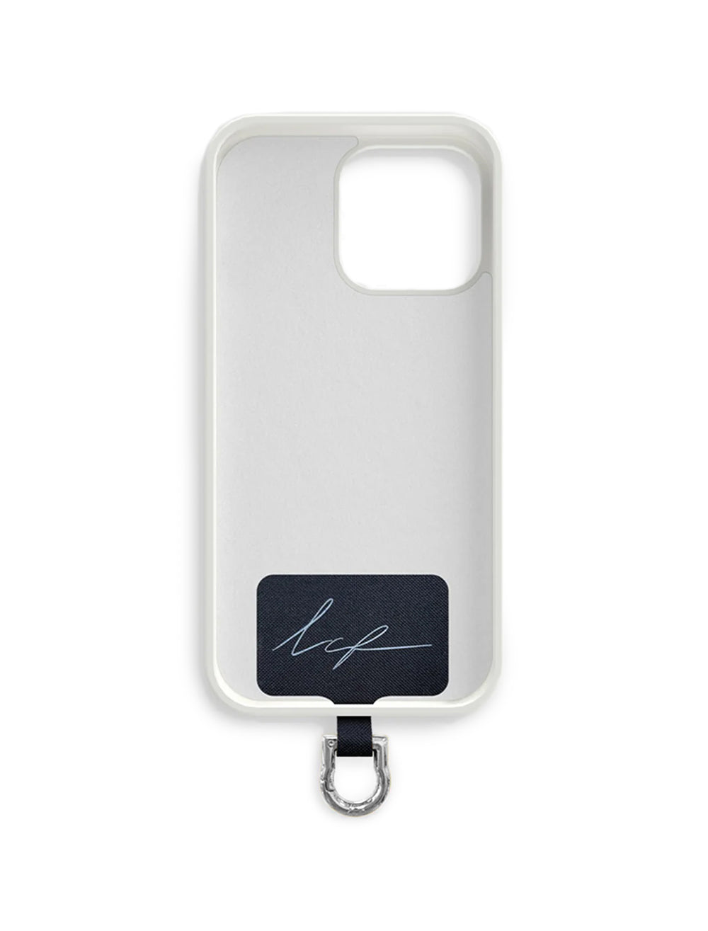 La Coque Francaise universal adapter in silver shown in a phone case.