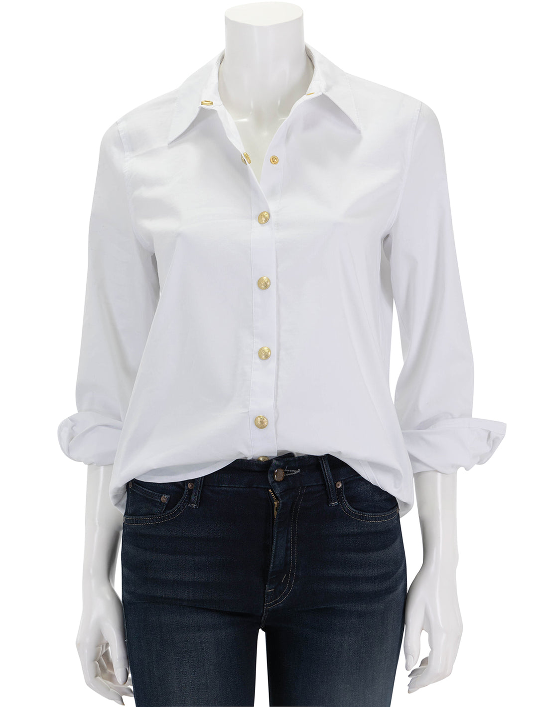 Front view of L'Agence's ellery in white.