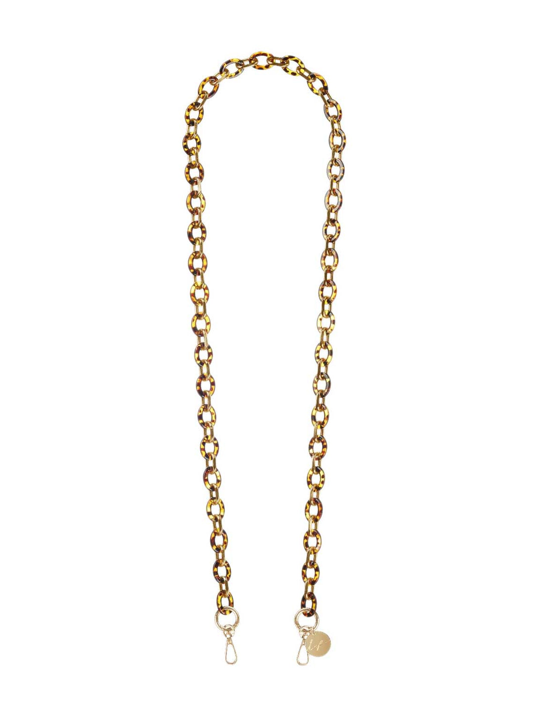 cassy tortoiseshell and gold phone chain 120 cm