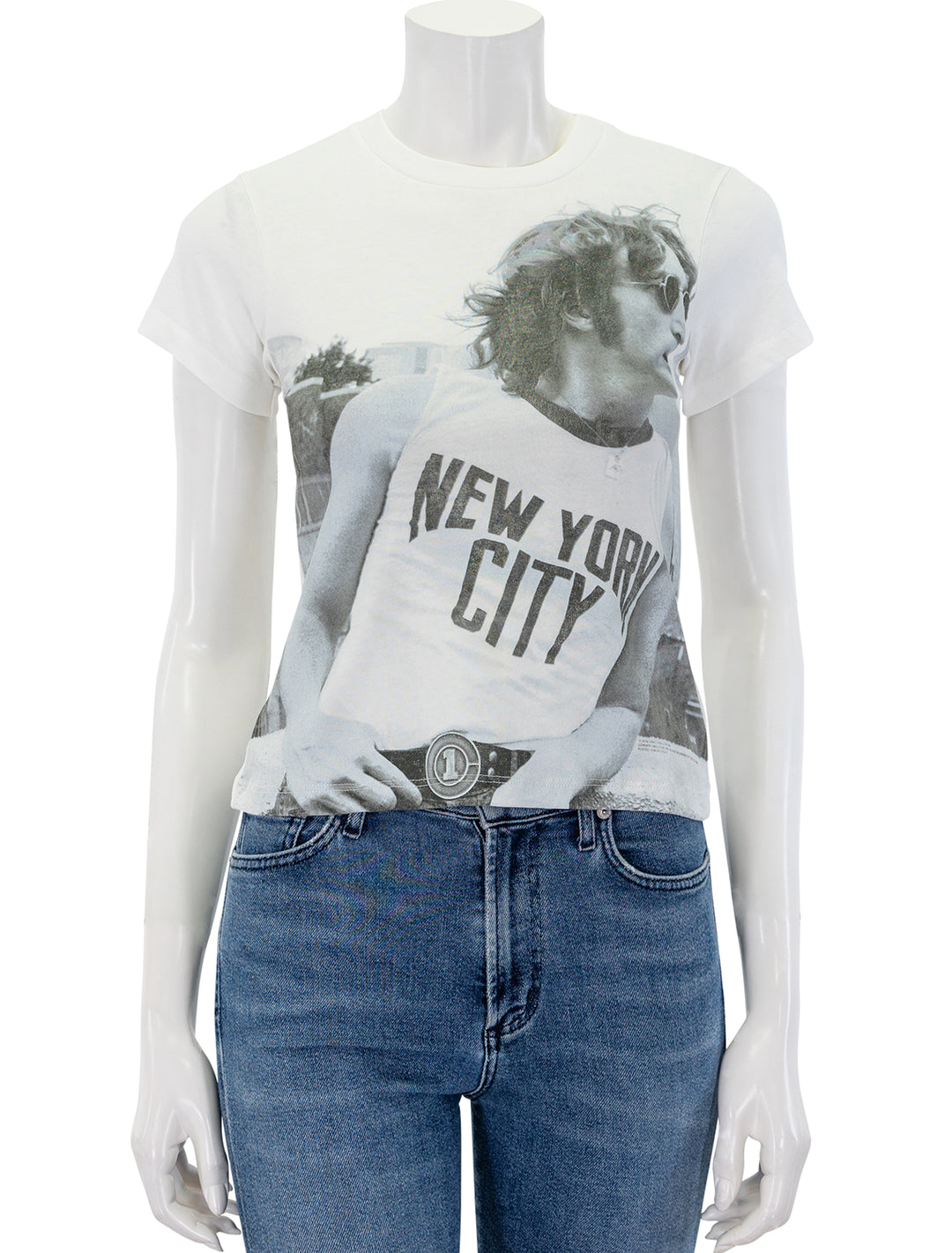 Front view of Daydreamer's john lennon new york city vintage tee.