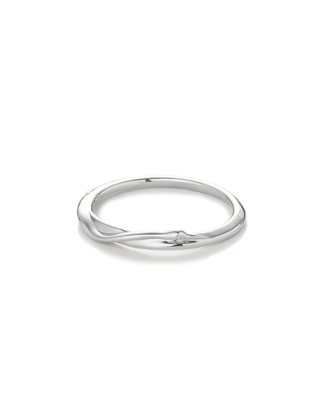 Front view of Jenny Bird's colette bangle in silver.