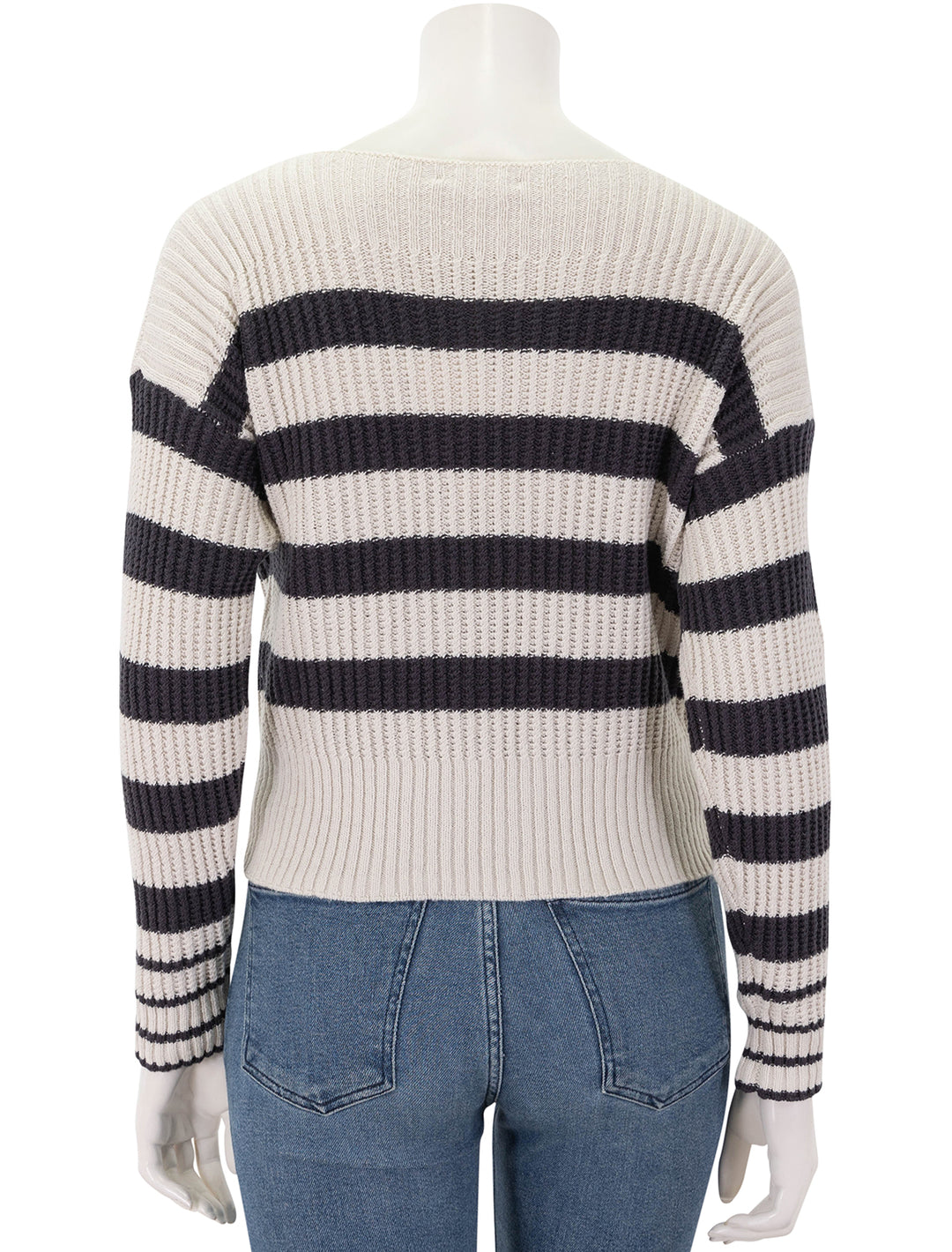 olivia stripe sweater in lead stripe