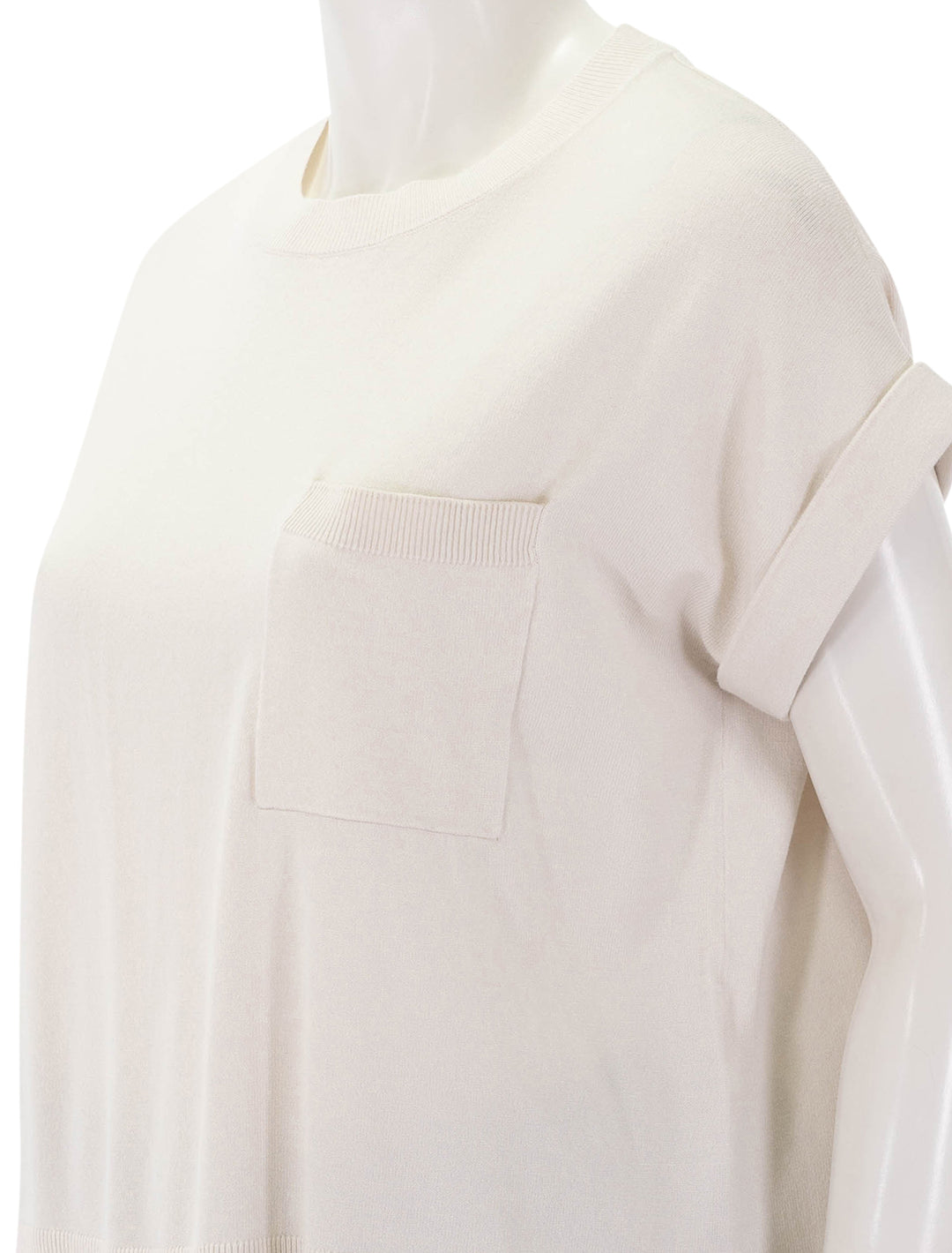 veronica short sleeve pocket sweater in moonstone