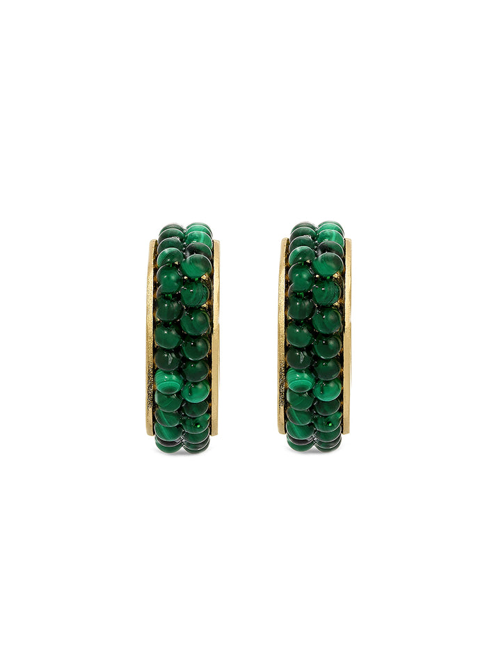 power midi hoops in malachite