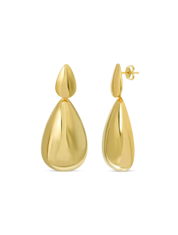 on point bubble teardrop earrings