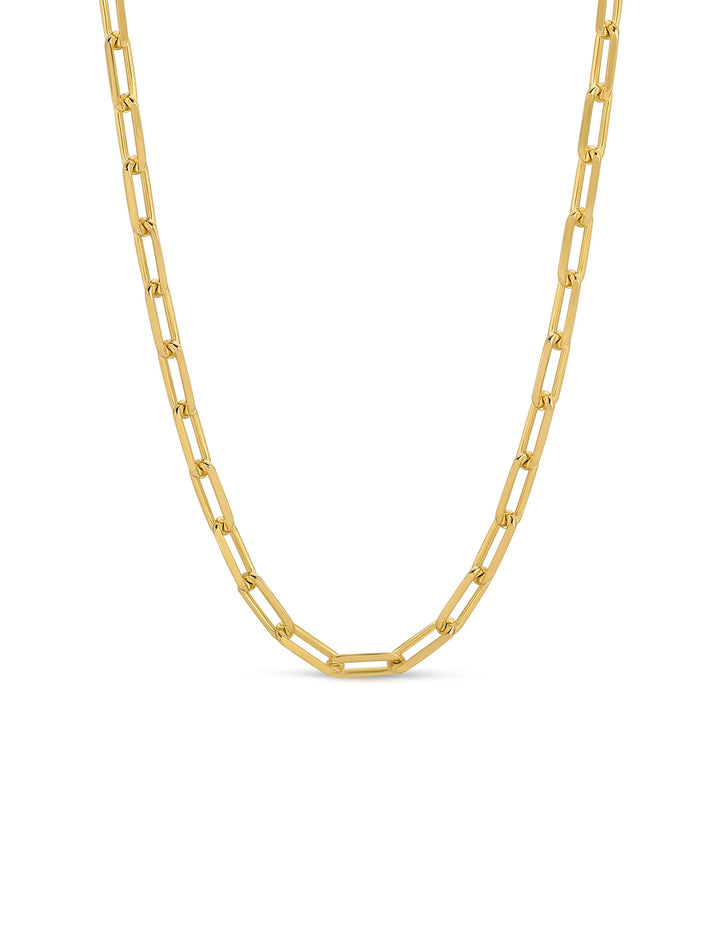 Front view of Joy Dravecky's monaco choker in gold.