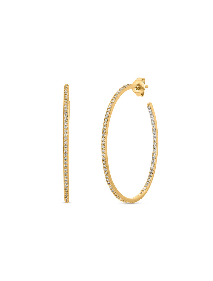 whisper hoops in gold