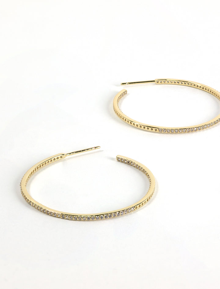 whisper hoops in gold