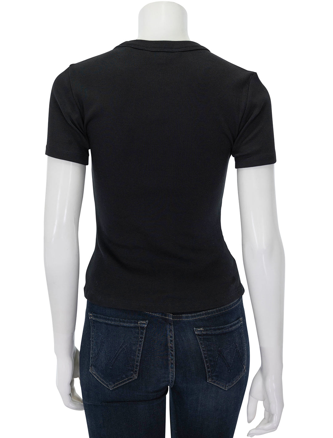 Back view of Veronica Beard's pruitt tee in black.