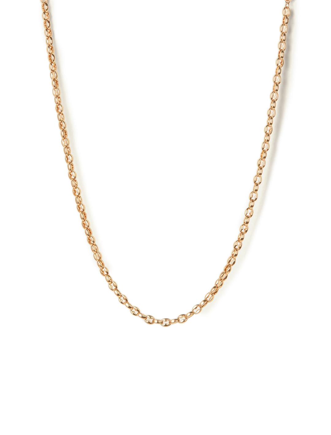 Front view of Jenny Bird's dhani chain necklace in gold.