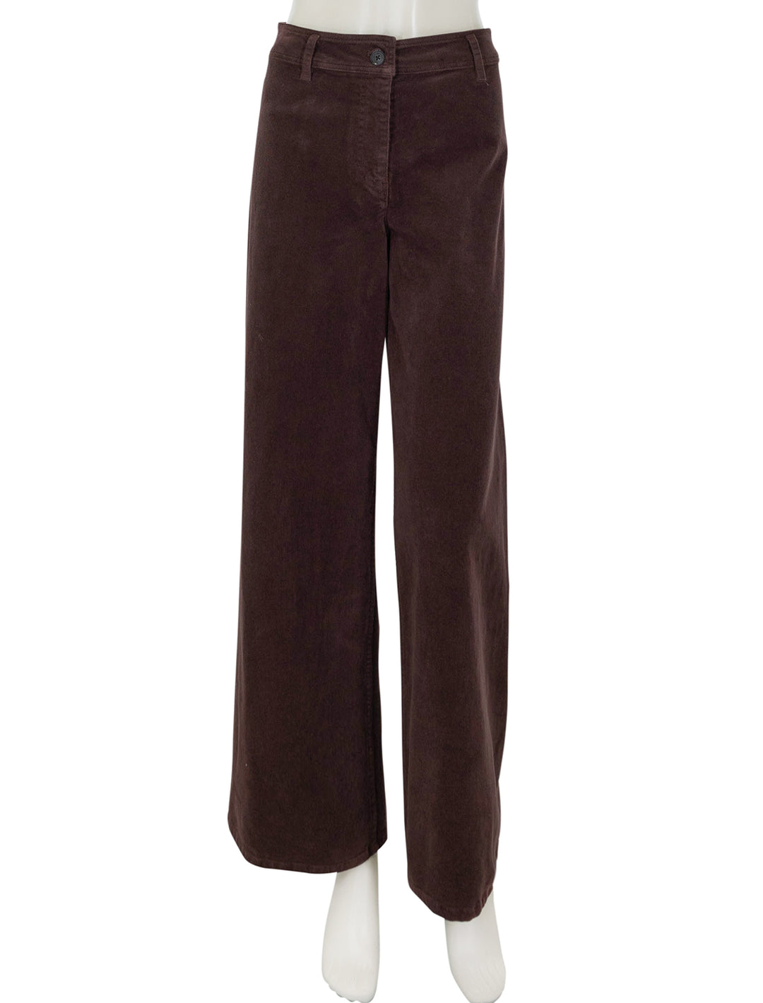 Front view of Nili Lotan's megan pant in oxblood cord.