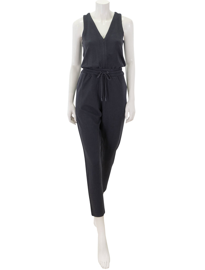 waffle scuba tank jumpsuit in lead