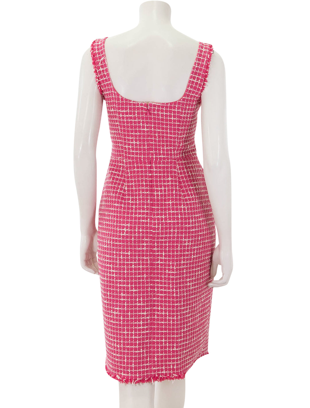 aya pink and white tweed dress