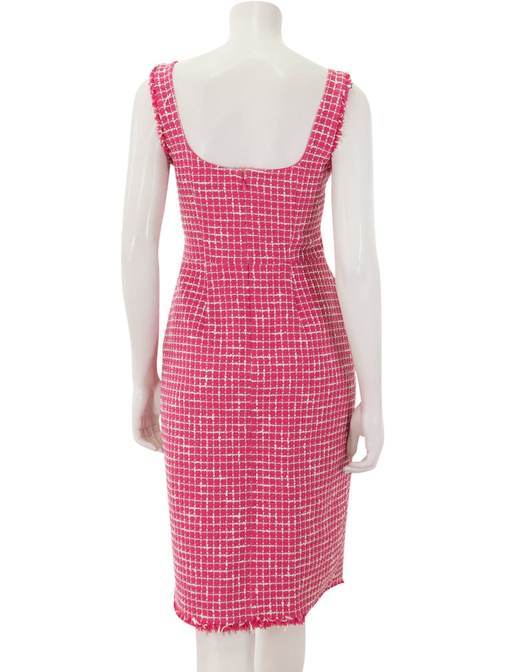 aya pink and white tweed dress