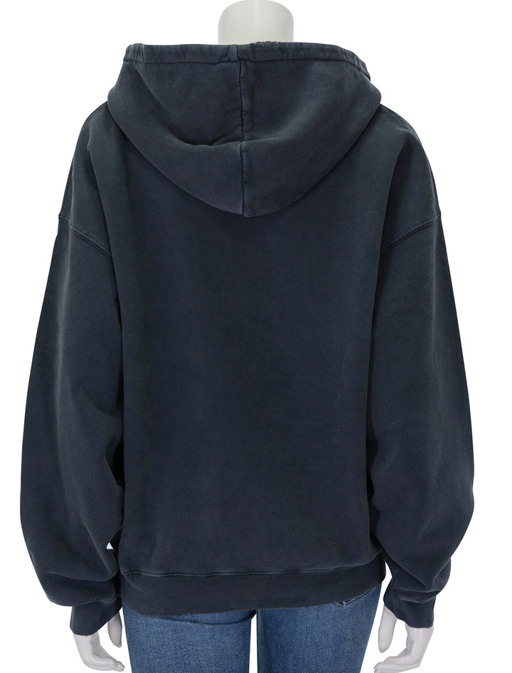 Back view of Anine Bing's harvey sweatshirt in dark washed black.