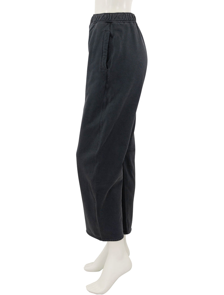 side view of miro sweatpant in charcoal