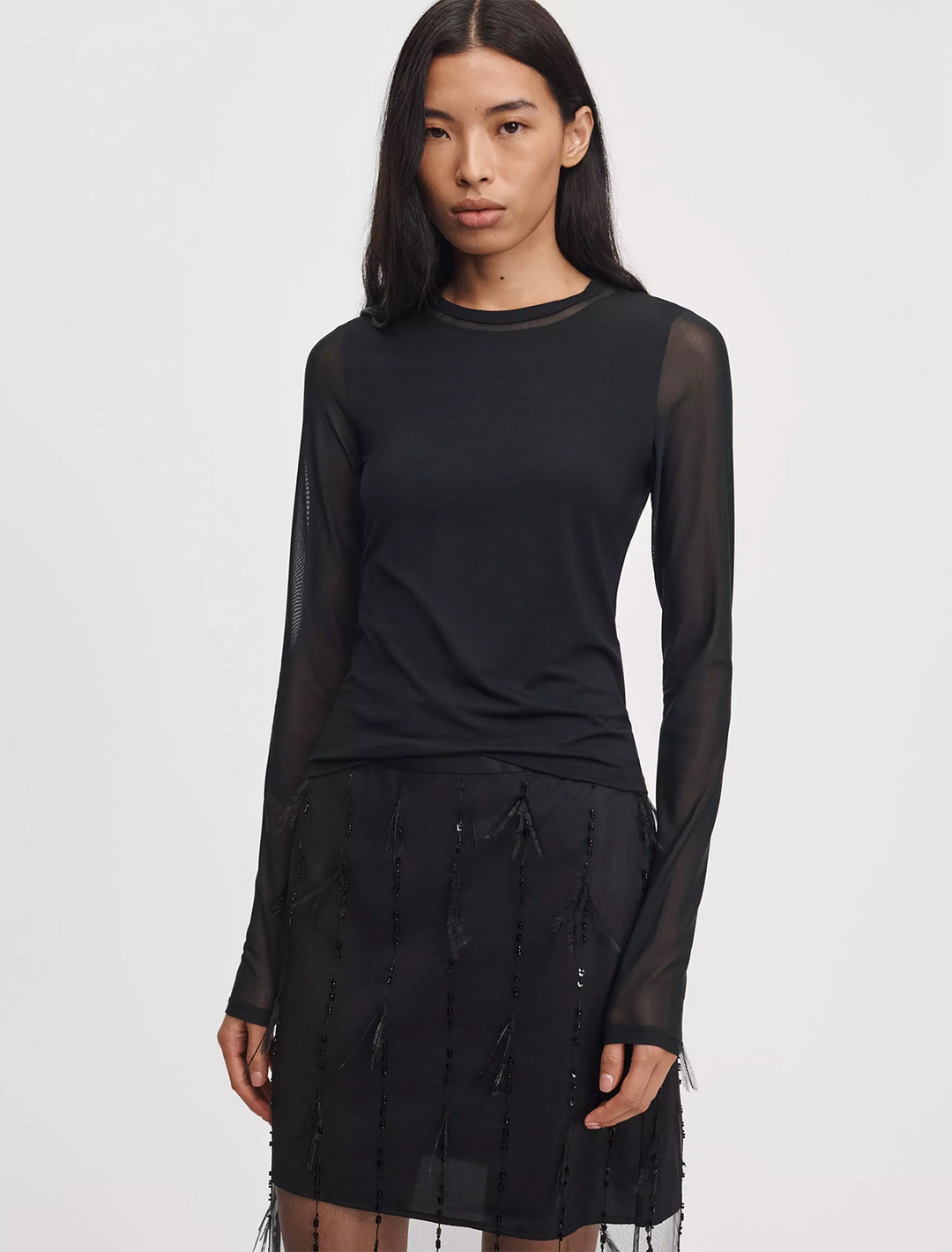 luca shadow top in black