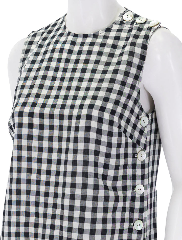 coralie dress in black marilyn gingham
