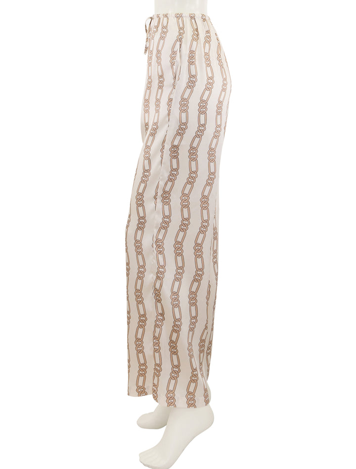 damani pant in ivory gold link print