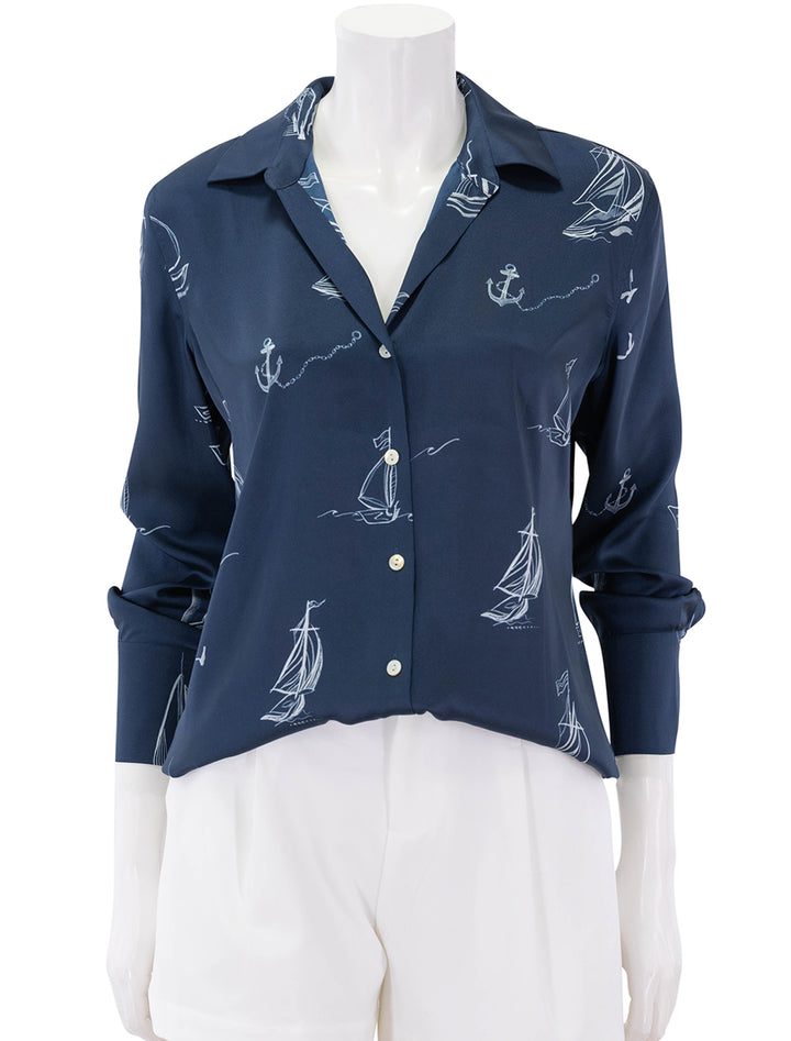 ledger blouse in sailboats