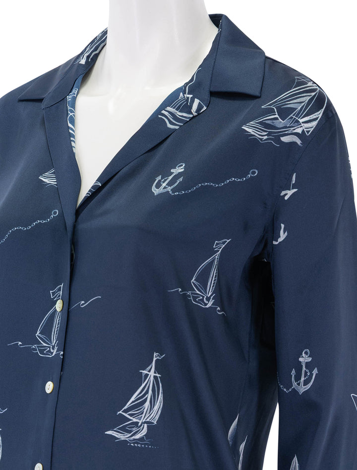 ledger blouse in sailboats