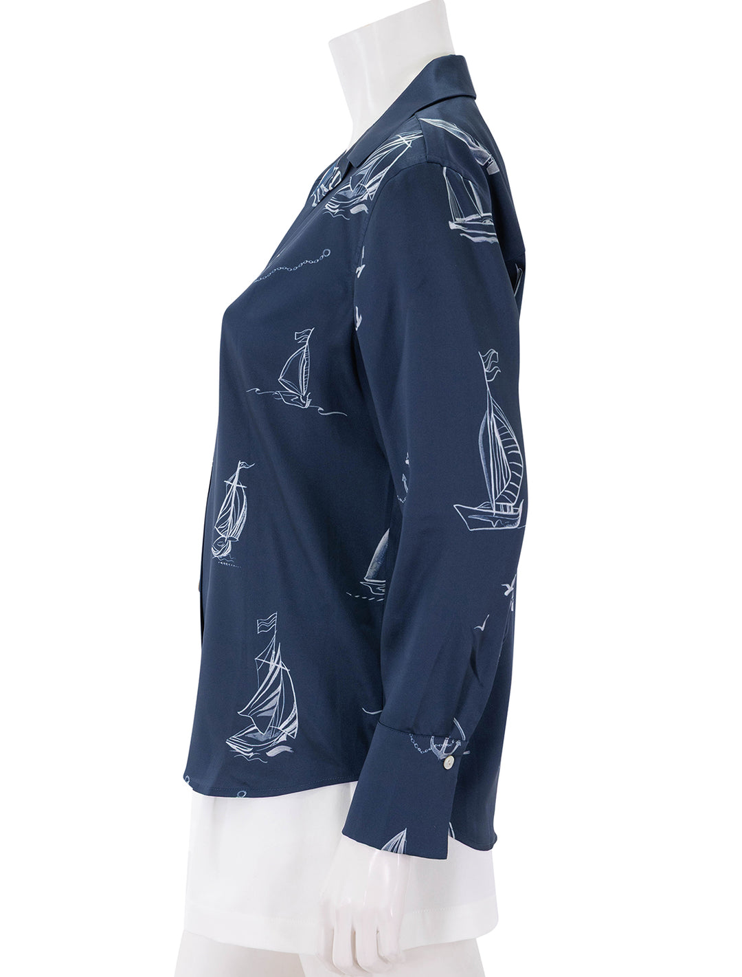 ledger blouse in sailboats