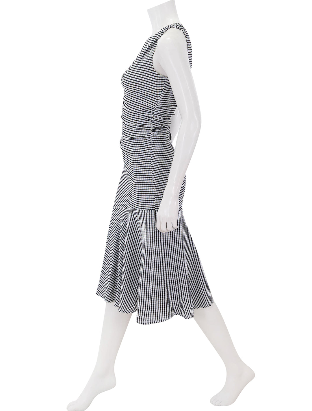 daija dress in black gingham