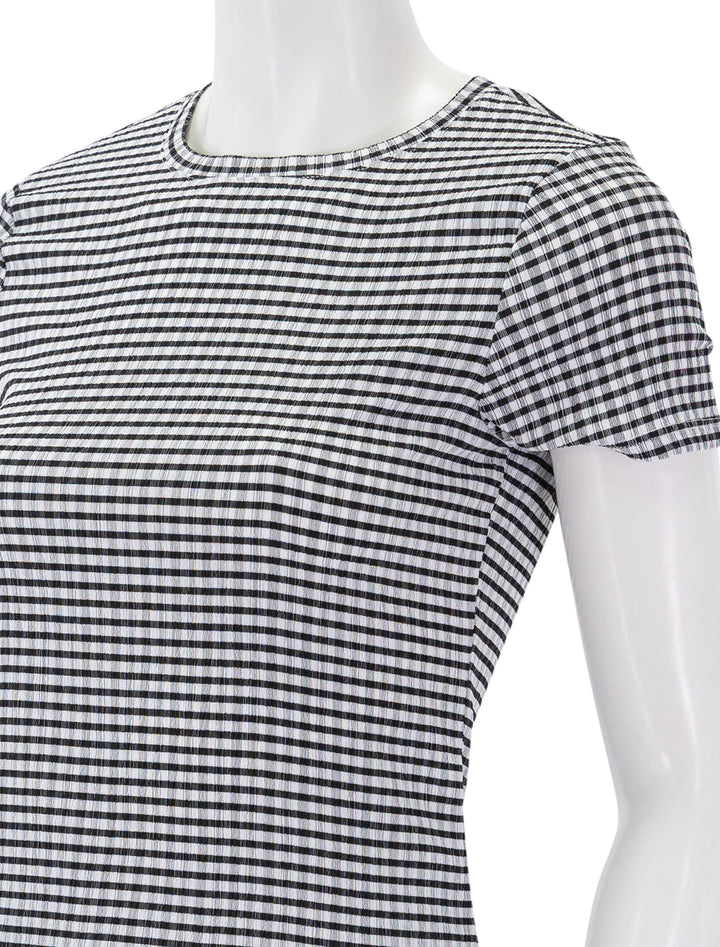 britty tee in black and white gingham