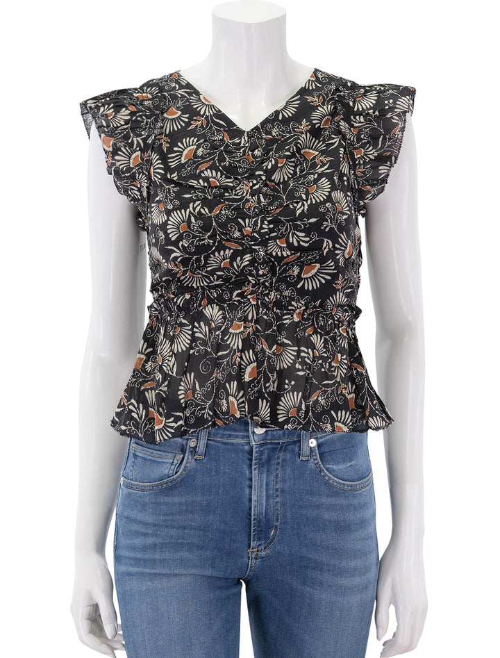 cali top in cassia print