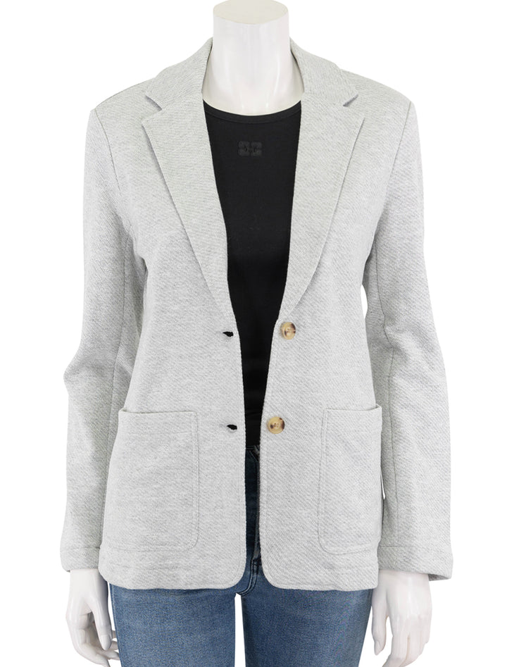 inlet knit blazer in heather grey