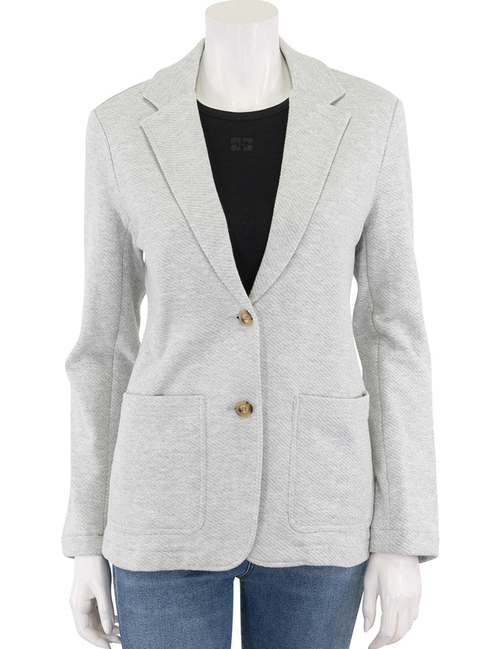 inlet knit blazer in heather grey