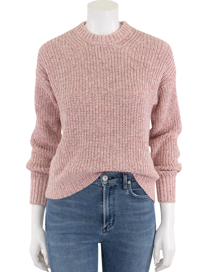 sunwashed fisherman sweater in seashell blush