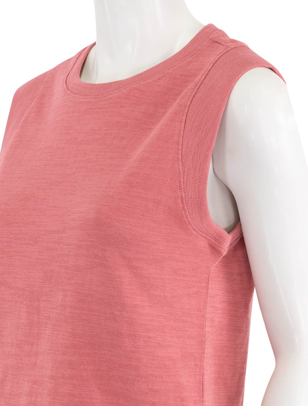 sunwashed slub muscle tank in baroque rose