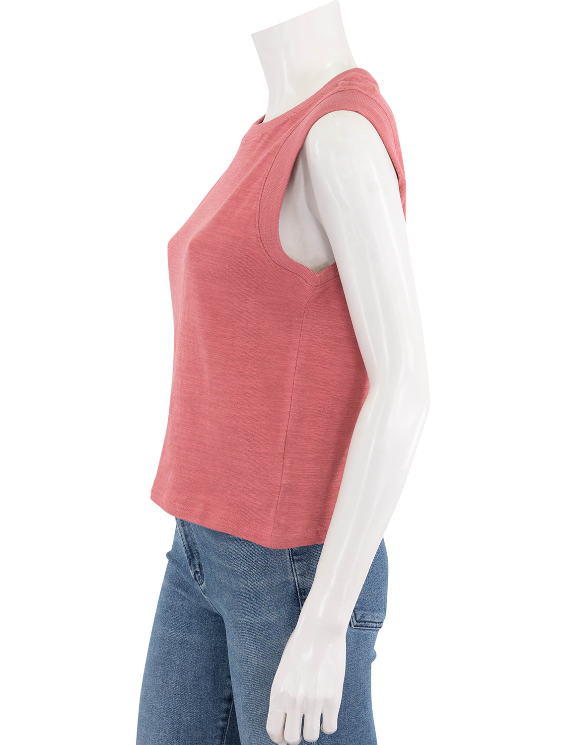 Faherty  Sunwashed Slub Muscle Tank レディース シャツ トップス Baroque Rose Organic Cotton Sunwashed Slub Varsity V-Neck - Baroque Rose
