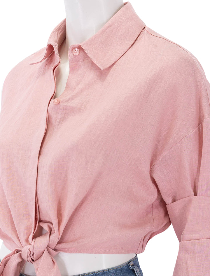 lisa linen top in faded blush