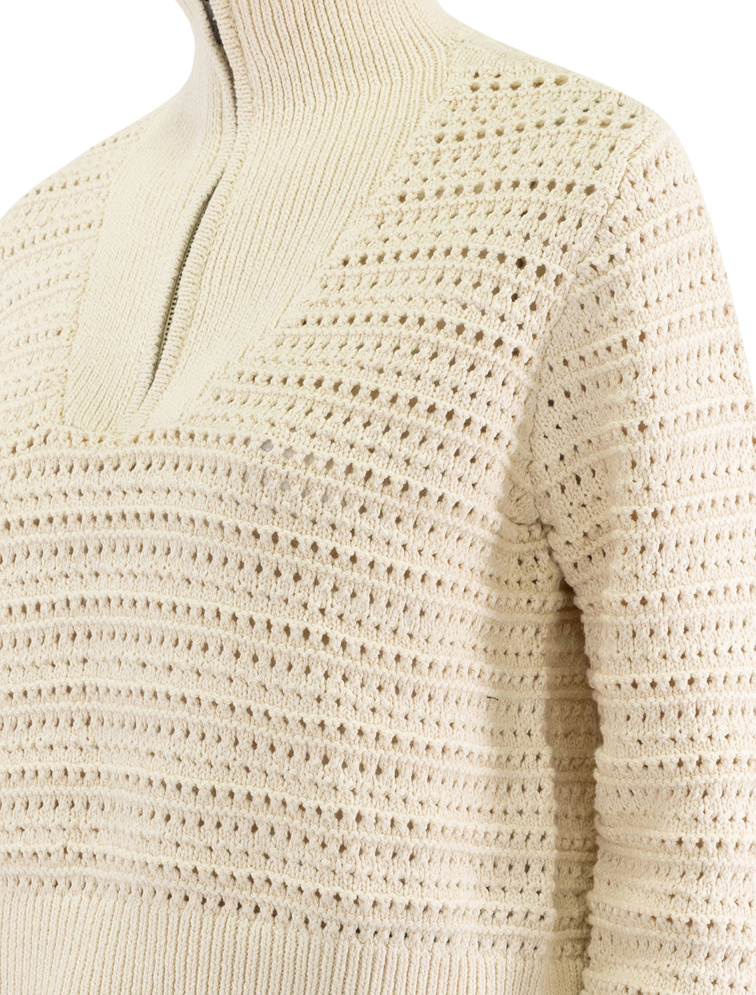 montecito quarter zip sweater in cream