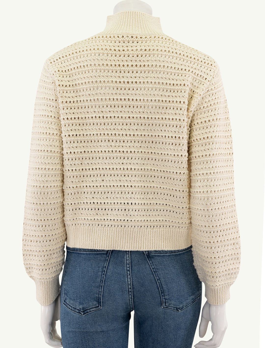 montecito quarter zip sweater in cream